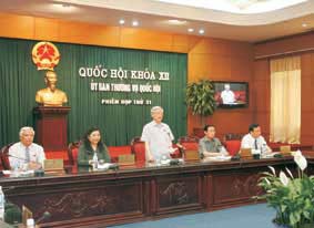 From the 31st session of the NA Standing Committee, which ended yesterday, after discussing their response to voters’ opinions. (Photo: Nhan Dan) From the 31st session of the NA Standing Committee, which ended yesterday, after discussing their response to voters’ opinions. (Photo: Nhan Dan)