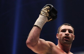 Vitali Klitschko celebrates after defeating Albert Sosnowski on May 29, 2010. AFP photo Vitali Klitschko celebrates after defeating Albert Sosnowski on May 29, 2010. AFP photo