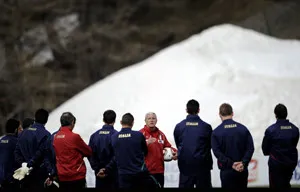 Azzurri tập luyện trên dãy Alps