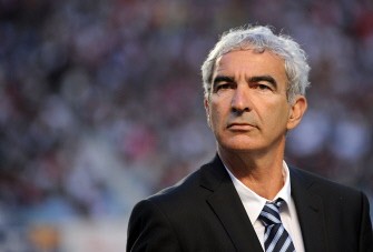 French coach Raymond Domenech watches play during the football match France vs. Tunisia at the Rades Olympic Stadium in Tunis on May 30, 2010. AFP photo French coach Raymond Domenech watches play during the football match France vs. Tunisia at the Rades Olympic Stadium in Tunis on May 30, 2010. AFP photo