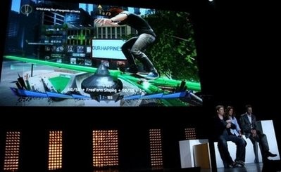 Shaun White presents his new game Shaun White Skateboarding at the Ubisoft's E3 Press Conference in Los Angeles, on June 14 Shaun White presents his new game Shaun White Skateboarding at the Ubisoft's E3 Press Conference in Los Angeles, on June 14
