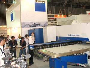 The pavilion of TRUMPF from Germany at MTA Vietnam 2009. TRUMPF is also an exhibitor this year. (Photo: Tuong Thuy) The pavilion of TRUMPF from Germany at MTA Vietnam 2009. TRUMPF is also an exhibitor this year. (Photo: Tuong Thuy)