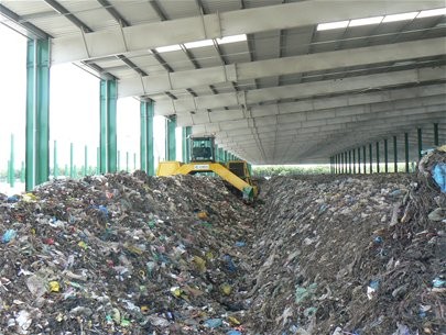 Vietstar's dumping site. The factory receives up to 20,000 tons of waster per day. Vietstar's dumping site. The factory receives up to 20,000 tons of waster per day.
