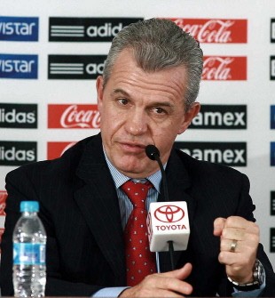 Javier Aguirre gestures during a press conference in Mexico City, on June 30, 2010. AFP PHOTO Javier Aguirre gestures during a press conference in Mexico City, on June 30, 2010. AFP PHOTO