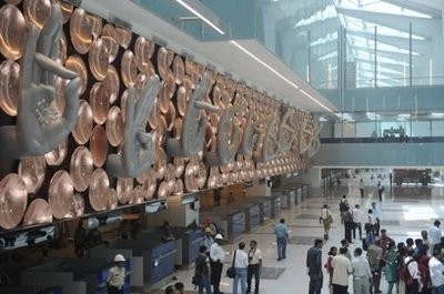 India inaugurated a multi-billion-dollar airport terminal in New Delhi on Saturday -- a shiny glass and steel symbol of the country's aspirations as an emerging global power. India inaugurated a multi-billion-dollar airport terminal in New Delhi on Saturday -- a shiny glass and steel symbol of the country's aspirations as an emerging global power.
