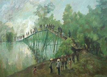 Painter Trang Phuong’s "Liberation Army come back" Painter Trang Phuong’s "Liberation Army come back"