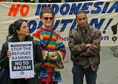 Activists from the Refugee Action Coalition take part in a rally in Sydney in support of refugees on July 9, 2010. Activists from the Refugee Action Coalition take part in a rally in Sydney in support of refugees on July 9, 2010.