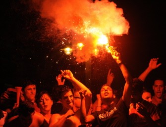 Spanish supporters in Madrid celebrate after the World Cup final Spain against Netherlands on July 11, 2010. AFP Spanish supporters in Madrid celebrate after the World Cup final Spain against Netherlands on July 11, 2010. AFP