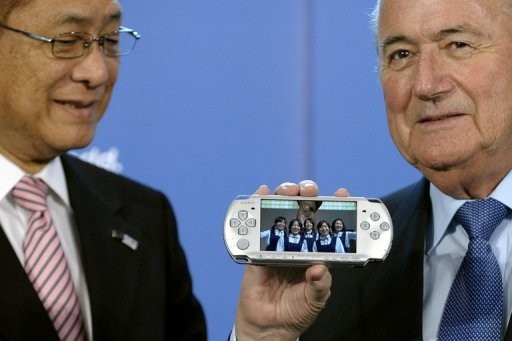 (AFP file) FIFA president Sepp Blatter (right) is seen beside the president of the Japan Football Association Motoaki Inukai (AFP file) FIFA president Sepp Blatter (right) is seen beside the president of the Japan Football Association Motoaki Inukai