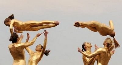 Dancers from Heathrow Gymnastics Club perform during a photocall for the London 2012 Olympic Torch Relay at the Southbank Centre in London in May 2010. Dancers from Heathrow Gymnastics Club perform during a photocall for the London 2012 Olympic Torch Relay at the Southbank Centre in London in May 2010.