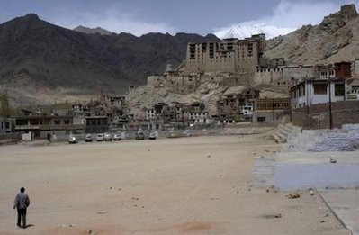File picture shows the Polo Ground in the centre of Leh in front of Leh Palace. AFP file File picture shows the Polo Ground in the centre of Leh in front of Leh Palace. AFP file