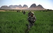 AFP/File – US soldiers patrol with Afghan National Army soldiers in Kukaran in Kandahar province. AFP/File – US soldiers patrol with Afghan National Army soldiers in Kukaran in Kandahar province.