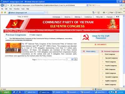 The website The website