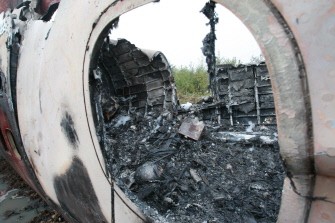 The wreckage of the Henan Airlines ERJ-190 jet in Heilongjiang province on August 25, 2010. AFP The wreckage of the Henan Airlines ERJ-190 jet in Heilongjiang province on August 25, 2010. AFP