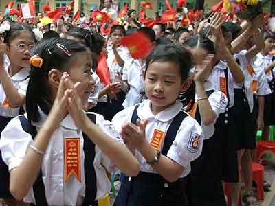 This undated file photo shows boys and girls at a school in Vietnam This undated file photo shows boys and girls at a school in Vietnam