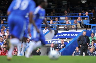 Carlo Ancelotti (R) looks on during the match between Chelsea and Stoke City at Stamford Bridge on August 28, 2010. AFP Carlo Ancelotti (R) looks on during the match between Chelsea and Stoke City at Stamford Bridge on August 28, 2010. AFP