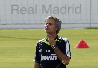 Real Madrid Mourinho gestures during a team's training session at Real Madrid's sport City in Madrid on August 31, 2010. AFP Real Madrid Mourinho gestures during a team's training session at Real Madrid's sport City in Madrid on August 31, 2010. AFP