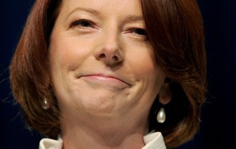 (AFP) This file photo taken on August 21, 2010 shows Australian Prime Minister Julia Gillard speaking to supporters at an election night function in Melbourne. (AFP) This file photo taken on August 21, 2010 shows Australian Prime Minister Julia Gillard speaking to supporters at an election night function in Melbourne.