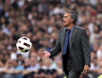 Jose Mourinho reacts during a Spanish league football match between Real Madrid and Osasuna on September 11, 2010. AFP Jose Mourinho reacts during a Spanish league football match between Real Madrid and Osasuna on September 11, 2010. AFP