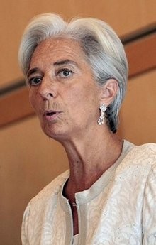 French minister of Economic Affairs Christine Lagarde delivers a speech in Paris, on September 21. French minister of Economic Affairs Christine Lagarde delivers a speech in Paris, on September 21.
