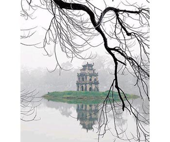 A view of Thap Rua (Tortoise Tower) in Hoan Kiem Lake of Hanoi. A festive music night about Hanoi will take place on the occasion of the 1000th anniversary of Thang Long-Hanoi in early October A view of Thap Rua (Tortoise Tower) in Hoan Kiem Lake of Hanoi. A festive music night about Hanoi will take place on the occasion of the 1000th anniversary of Thang Long-Hanoi in early October