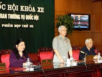 NA chairman Nguyen Phu Trong states to open the 35th session of the National Assembly’s Steering Committee in Hanoi Monday (Photo: VNA) NA chairman Nguyen Phu Trong states to open the 35th session of the National Assembly’s Steering Committee in Hanoi Monday (Photo: VNA)