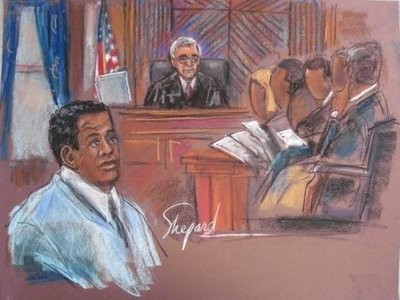 Courtroom sketch shows Ahmed Khalfan Ghailani (L) during jury selection in New York. AFP Courtroom sketch shows Ahmed Khalfan Ghailani (L) during jury selection in New York. AFP
