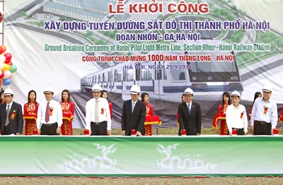 Hà Nội: Khởi công dự án tuyến đường sắt đô thị số 3