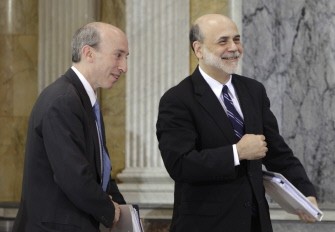 Gary Gensler (L), Chairman of the Commodity Futures Trading Commission, and Federal Reserve Board Chairman Ben Bernanke leave after attending the Financial Stability Oversight Council meeting at the Department of the Treasury in Washington, DC October 1, 2010. AFP Gary Gensler (L), Chairman of the Commodity Futures Trading Commission, and Federal Reserve Board Chairman Ben Bernanke leave after attending the Financial Stability Oversight Council meeting at the Department of the Treasury in Washington, DC October 1, 2010. AFP