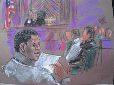 Courtroom sketch shows defendant Ahmad Khalfan Ghailani (L) earlier in his trial in New York Courtroom sketch shows defendant Ahmad Khalfan Ghailani (L) earlier in his trial in New York