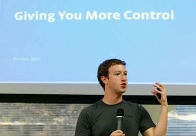 Facebook founder and CEO Mark Zuckerberg gives a speech launching a new aspect to the social networking webiste in Palo Alto, California on October 6, 2010. Facebook founder and CEO Mark Zuckerberg gives a speech launching a new aspect to the social networking webiste in Palo Alto, California on October 6, 2010.