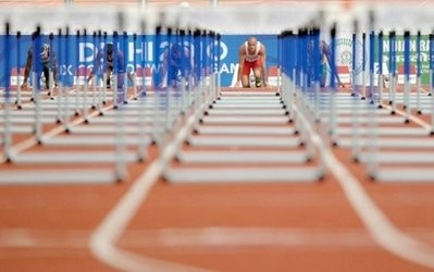 England's Andy Turner is seen before the start of the 110m hurdles qualification event of the Track and Field competition of the XIX Commonwealth games on October 8, 2010 in New Delhi. AFP England's Andy Turner is seen before the start of the 110m hurdles qualification event of the Track and Field competition of the XIX Commonwealth games on October 8, 2010 in New Delhi. AFP