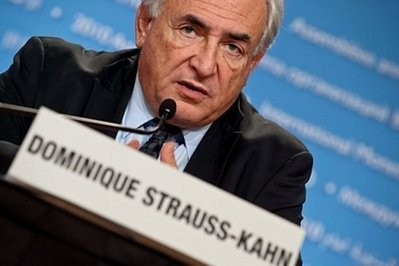 IMF Managing Director Dominique Strauss-Kahn speaks to the press after the International Monetary and Financial Committee (IMFC) meeting during the annual IMF/World Bank meetings in Washington on October 9. AFP IMF Managing Director Dominique Strauss-Kahn speaks to the press after the International Monetary and Financial Committee (IMFC) meeting during the annual IMF/World Bank meetings in Washington on October 9. AFP