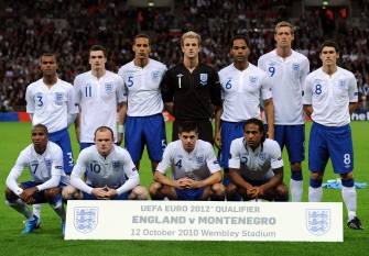 The team photo of the England football team ahead of the game against Montenegro on October 12, 2010. AFP The team photo of the England football team ahead of the game against Montenegro on October 12, 2010. AFP