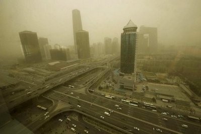 (AFP file) Beijing during a sandstorm in March 2010 (AFP file) Beijing during a sandstorm in March 2010