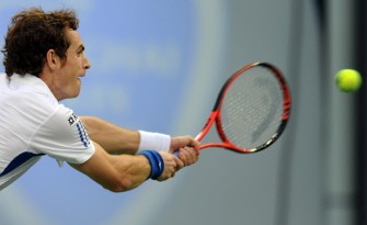 Andy Murray hits a backhand return against Roger Federer during their final at the Shanghai Masters ATP Tennis tournament on October 17, 2010. AFP Andy Murray hits a backhand return against Roger Federer during their final at the Shanghai Masters ATP Tennis tournament on October 17, 2010. AFP