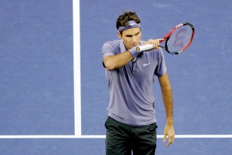 Roger Federer looks on after a point lost to Andy Murray in the final match. AFP Roger Federer looks on after a point lost to Andy Murray in the final match. AFP