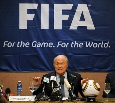 (AFP file) FIFA president Sepp Blatter is pictured addressing a press conference in August. (AFP file) FIFA president Sepp Blatter is pictured addressing a press conference in August.