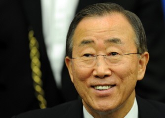 AFP - United Nations Secretary General Ban Ki-moon speaks to journalists on October 19, 2010 after addressing deputies at the European Parliament in the northeastern French city of Strasbourg. AFP - United Nations Secretary General Ban Ki-moon speaks to journalists on October 19, 2010 after addressing deputies at the European Parliament in the northeastern French city of Strasbourg.
