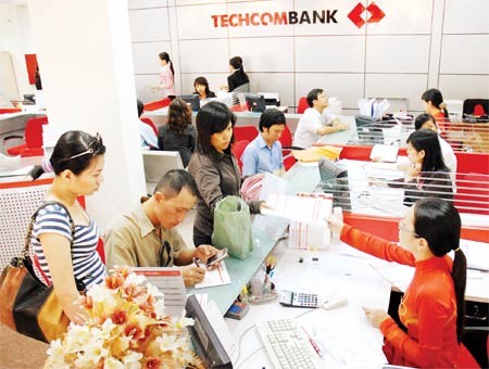 Transaction conducted at a Techcombank branch in Ho Chi Minh City Transaction conducted at a Techcombank branch in Ho Chi Minh City
