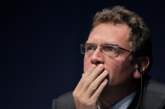 FIFA's secretary general Jerome Valcke attends a media conference by the World Soccer Association FIFA in Zurich, October 20, 2010. AFP FIFA's secretary general Jerome Valcke attends a media conference by the World Soccer Association FIFA in Zurich, October 20, 2010. AFP