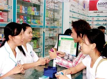 At a drugstore in Ho Chi Minh City At a drugstore in Ho Chi Minh City