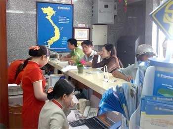 Transactions conducted at a Sacombank branch in Ho Chi Minh City Transactions conducted at a Sacombank branch in Ho Chi Minh City