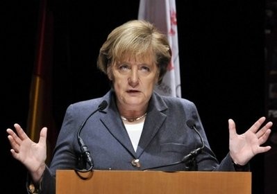 German Chancellor Angela Merkel on November 2, 2010 in Bruges. Merkel warned Tuesday that trade protectionism poses the greatest threat to global economic recovery ahead of this week's G20 meeting in Seoul German Chancellor Angela Merkel on November 2, 2010 in Bruges. Merkel warned Tuesday that trade protectionism poses the greatest threat to global economic recovery ahead of this week's G20 meeting in Seoul