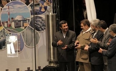 AFP file - Iranian President Mahmoud Ahmadinejad (L) attends a ceremony marking National Nuclear Day in Tehran in April. AFP file - Iranian President Mahmoud Ahmadinejad (L) attends a ceremony marking National Nuclear Day in Tehran in April.