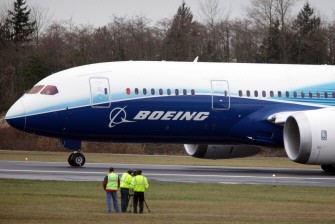 AFP files - Boeing's long delayed new 787 Dreamliner takes to the sky at Paine Field in Everett, Washington, in this December 15, 2009 file photo. AFP files - Boeing's long delayed new 787 Dreamliner takes to the sky at Paine Field in Everett, Washington, in this December 15, 2009 file photo.