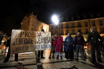 AFP - Demonstrators gather in Camoes square in dowtown Lisbon for a anti-Nato protest on November 19, 2010. AFP - Demonstrators gather in Camoes square in dowtown Lisbon for a anti-Nato protest on November 19, 2010.