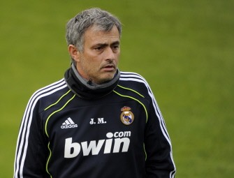 Real Madrid's Portuguese coach Jose Mourinho takes part in a training session at Real Madrid's sport city on 19 November, 2010 in Madrid. AFP Real Madrid's Portuguese coach Jose Mourinho takes part in a training session at Real Madrid's sport city on 19 November, 2010 in Madrid. AFP