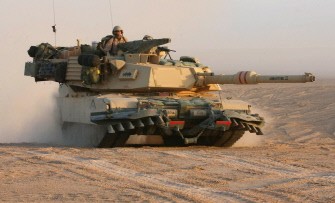 AFP file - In this photograph taken on March 18, 2003 a US M1A1 Abrams tank from the US Army 3rd Infantry Division in northern Kuwait desert advance close to Iraq. AFP file - In this photograph taken on March 18, 2003 a US M1A1 Abrams tank from the US Army 3rd Infantry Division in northern Kuwait desert advance close to Iraq.