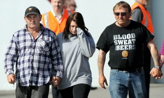 Family and friends of the 29 coal miners trapped underground after the November 19 explosion near the New Zealand town of Greymouth comfort one another as they leave a briefing from the management of Pike River Coal in Greymouth on November 23, 2010. AFP Family and friends of the 29 coal miners trapped underground after the November 19 explosion near the New Zealand town of Greymouth comfort one another as they leave a briefing from the management of Pike River Coal in Greymouth on November 23, 2010. AFP